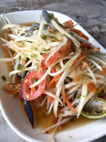 Papaya salad with crab — Stock Photo, Image