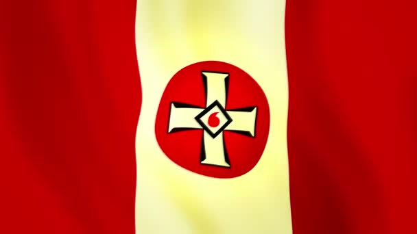 Ku-Klux-Klan-Flagge schwenken — Stockvideo