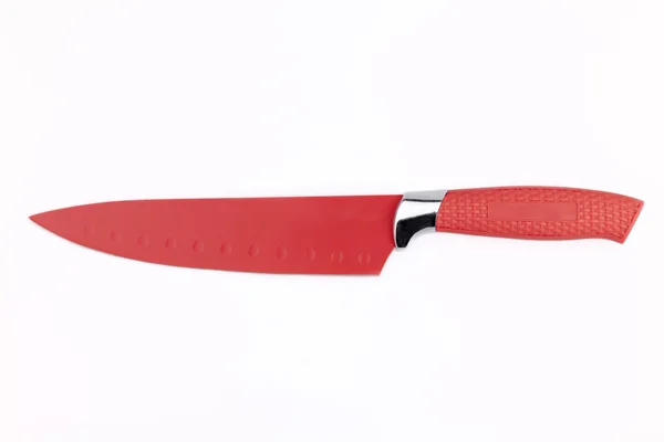 Cuchillo de acero rojo — Foto de Stock