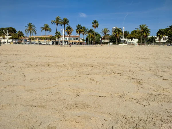 Playa Vacía Cambrils España — Foto de Stock