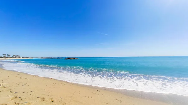 Praia Vazia Cambrils Espanha — Fotografia de Stock