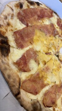 Bake homemade pizza hot from oven