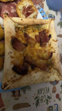 Bake homemade pizza hot from oven