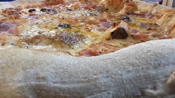 Bake homemade pizza hot from oven