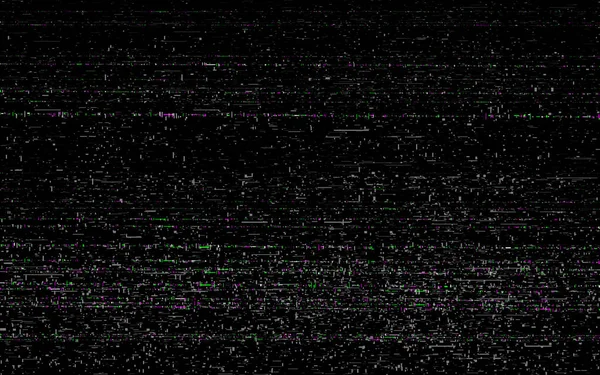 Plantilla VHS Glitch. Cinta de rebobinado retro. Ruido de vídeo antiguo con líneas horizontales blancas. Distorsión del cassette de vídeo. Efecto de reproducción analógica. Ilustración vectorial — Archivo Imágenes Vectoriales