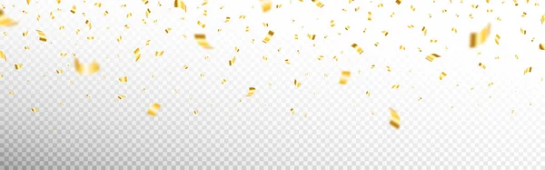 Streamers and confetti. Gold streamers tinsel and - Stock