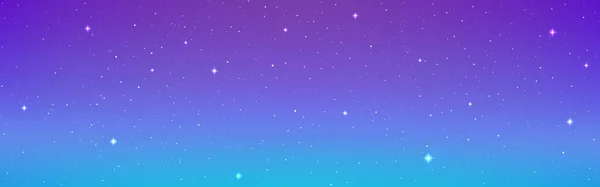 Espaço fundo longo banner com estrelas brancas. Textura cósmica realista com forma leitosa e poeira estelar. Cosmos com galáxia colorida para cartaz, site ou brochura. Ilustração vetorial —  Vetores de Stock