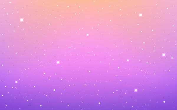 Fundo espacial. Textura cosmos cor. Cosmos estrelados de violeta. Maneira leitosa colorida. Cartaz cósmico com poeira estelar. Estrelas mágicas brilhantes. Ilustração vetorial —  Vetores de Stock