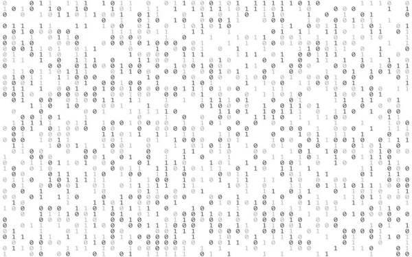 Binärer Hintergrund Fallende Ziffern Auf Weißem Hintergrund Matrixeffekt Bei Sinkenden — Stockvektor