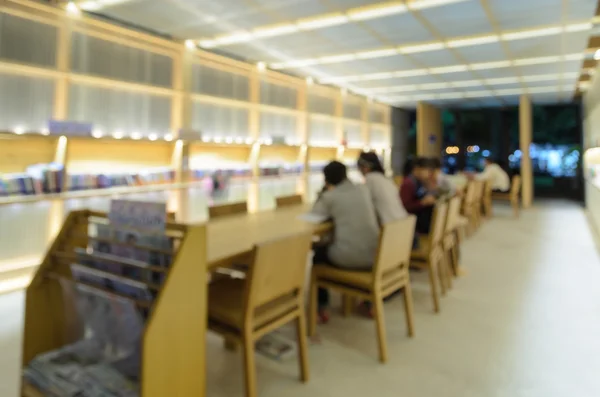 Plano de fundo abstrato do Blur da biblioteca pública — Fotografia de Stock