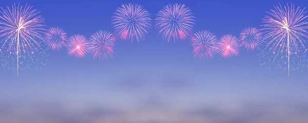 Feuerwerk am Abendhimmel — Stockfoto