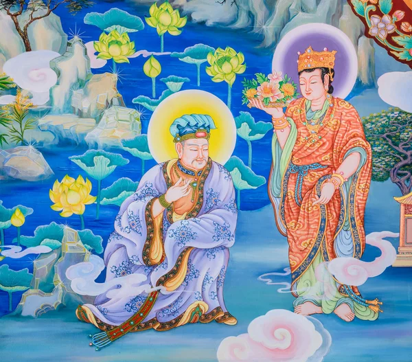 Pittura murale cinese arte — Foto Stock