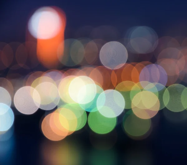 Bokeh cidade luzes fundo — Fotografia de Stock