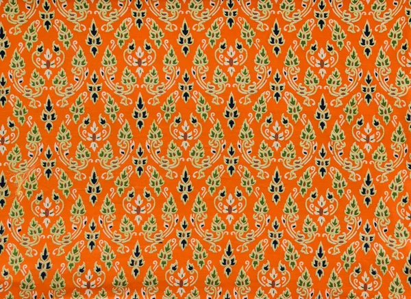 Тайская текстура цветочной ткани — стоковое фото
