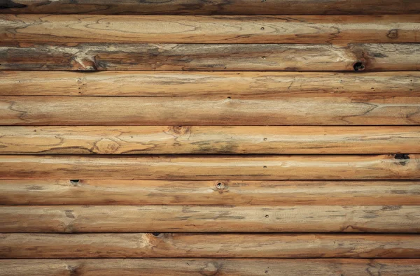 Brązowy drewno dziennika ściany tło — Zdjęcie stockowe