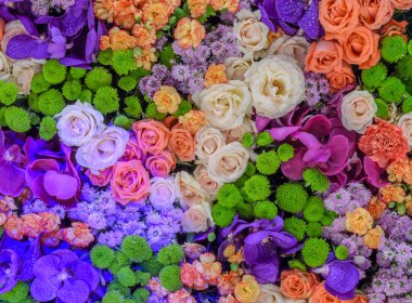 Colorful flower background clipart