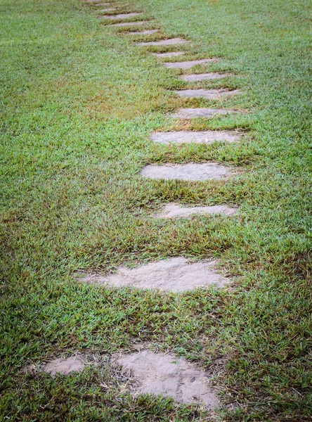 Tuin stenen wandelpad — Stockfoto