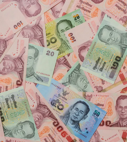 Thai Baht banknotes background — Stock Photo, Image