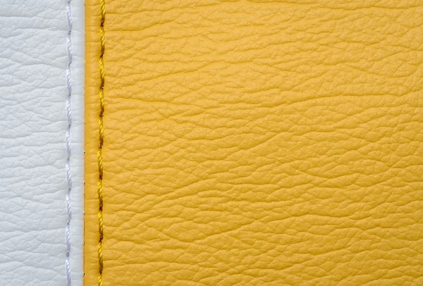 Fundo textura de couro amarelo — Fotografia de Stock