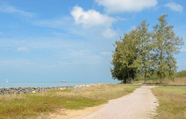 Drumul cu pietriș pe litoral — Fotografie, imagine de stoc