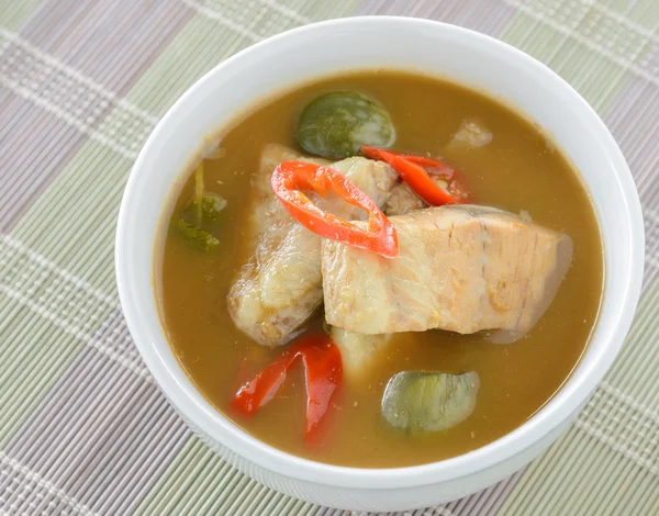 Thai style red fish curry — Stock Photo, Image