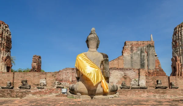 Ιστορική αρχιτεκτονική του Wat Phra Mahathat στο αρχαίο Αγιουτάγια — Φωτογραφία Αρχείου