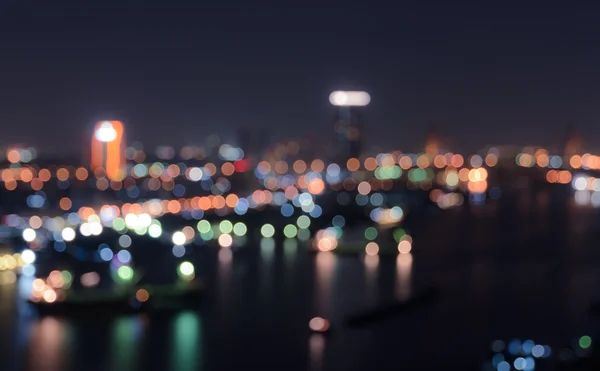 Offuscata bokeh città luci sfondo — Foto Stock