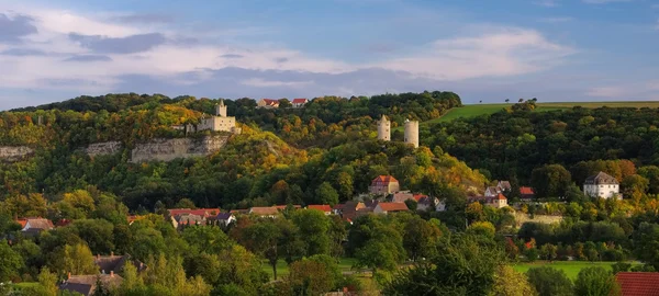 Rudelsburg i Saaleck castle — Zdjęcie stockowe