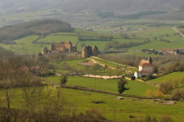 Zámek Berze-le-Chatel ve Francii — Stock fotografie