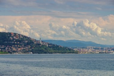 Trieste deniz feneri ve manzarası 