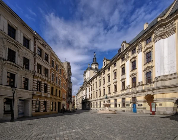 Breslau, univerzity a meč dobře — Stock fotografie