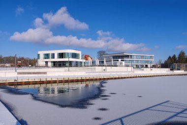 Kış Senftenberg limanda