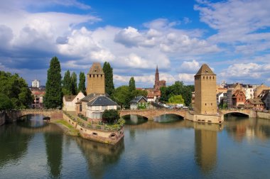 manzarası Alsace Strazburg'da