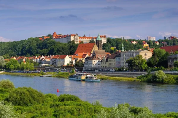 Pirna, panoramę miasta — Zdjęcie stockowe