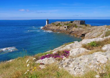 Fransa, Brittany 'deki Kermorvan deniz feneri