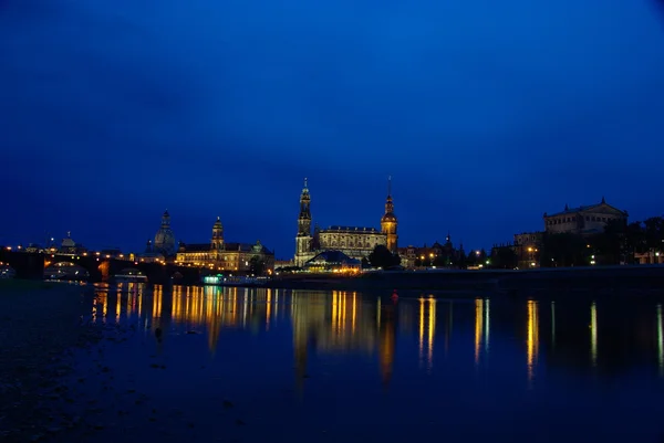 Dresden noite da cidade velha — Fotografia de Stock