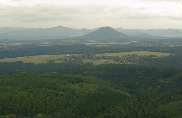 Zschirnstein weergave — Stockfoto