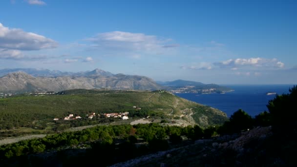 Montanhas Dubrovnik — Vídeo de Stock