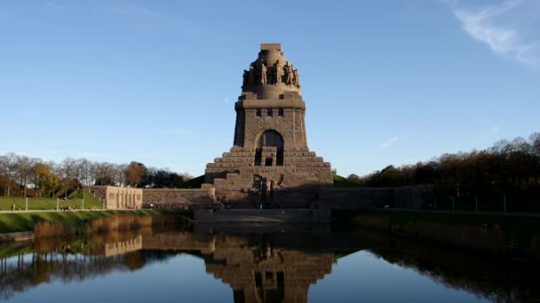 Leipzig Monument van de slag van de Naties — Stockvideo