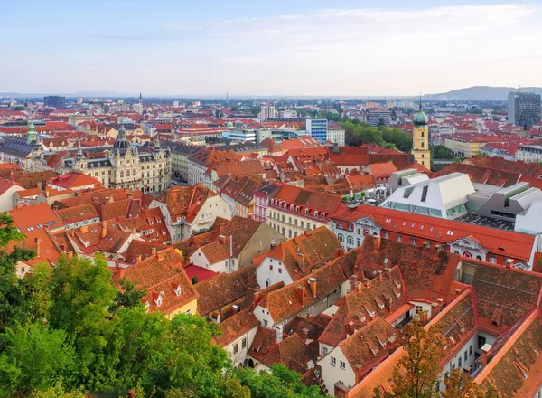 Graz townhall och roofops — Stockfoto