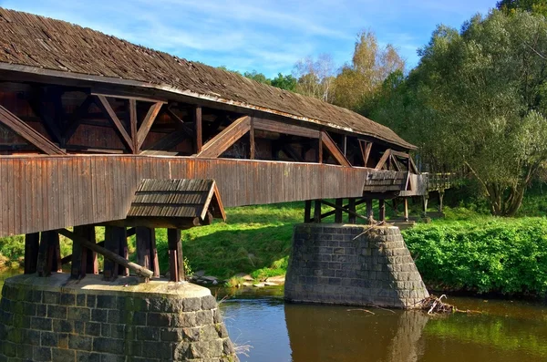 Zwickau dřevěný most — Stock fotografie