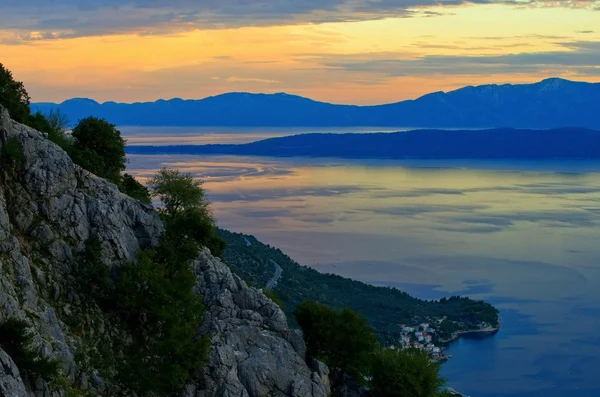 Makarska Riviera at sunset — Stock Photo, Image
