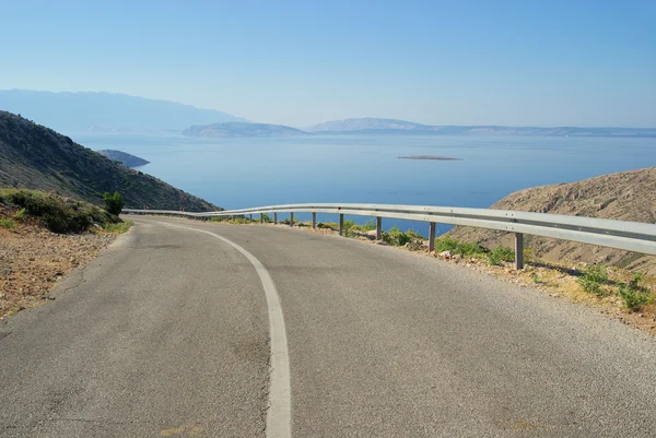 Stara Baska coast road — Stock Photo, Image