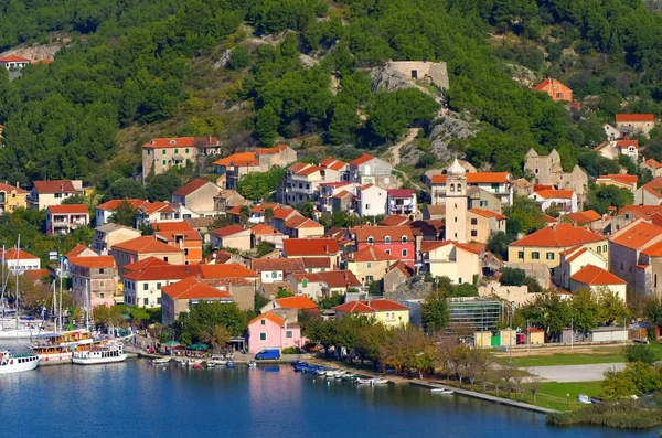 Kleine stad Skradin — Stockfoto