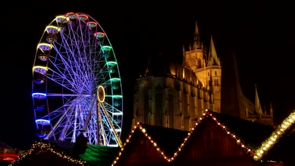 Erfurt christmas market — Stock Video