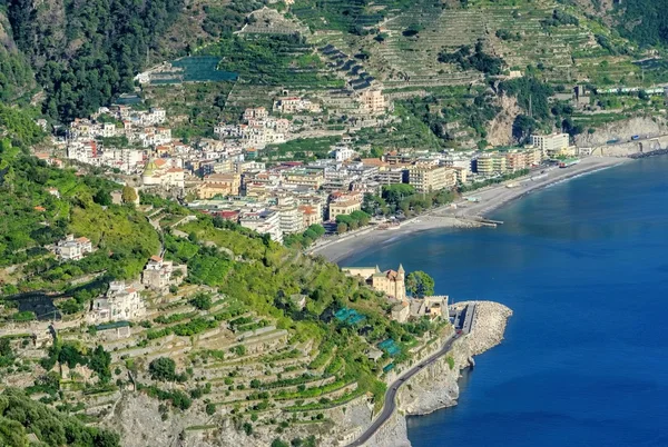 Maiori-Stadtküste — Stockfoto