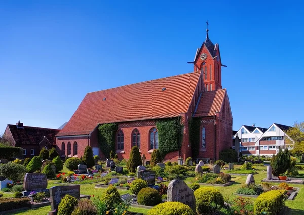 Стара церква Langeoog — стокове фото