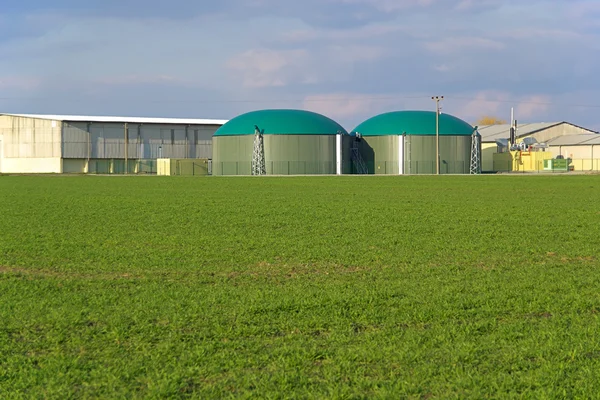 Moderne Biogasanlage — Stockfoto