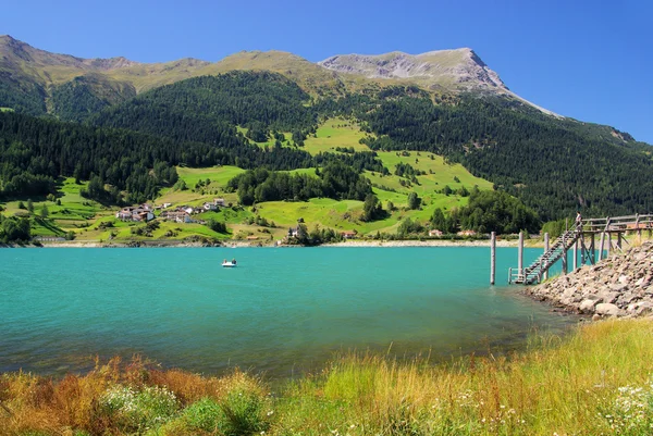 The lake Reschensee — Stock Photo, Image