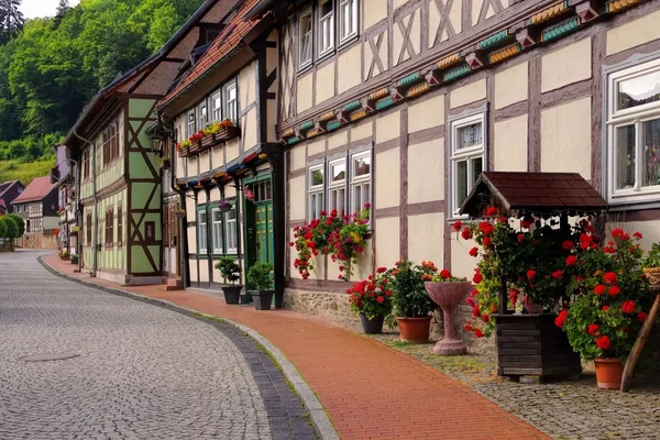 Maisons en bois massif de Stolberg — Photo